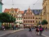 Blick auf historische Häuser auf dem Erfurter Fischmarkt
