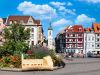 Domplatz mit Blick auf die Erfurter Marktstrasse